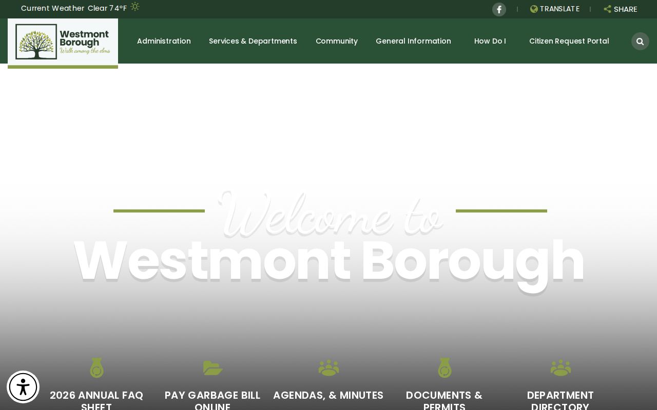 Official Westmont Borough website and borough hall